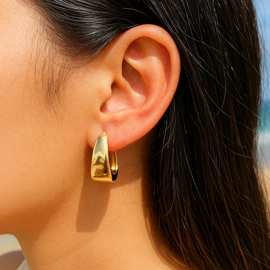 Mila Chunky Teardrop Hoops