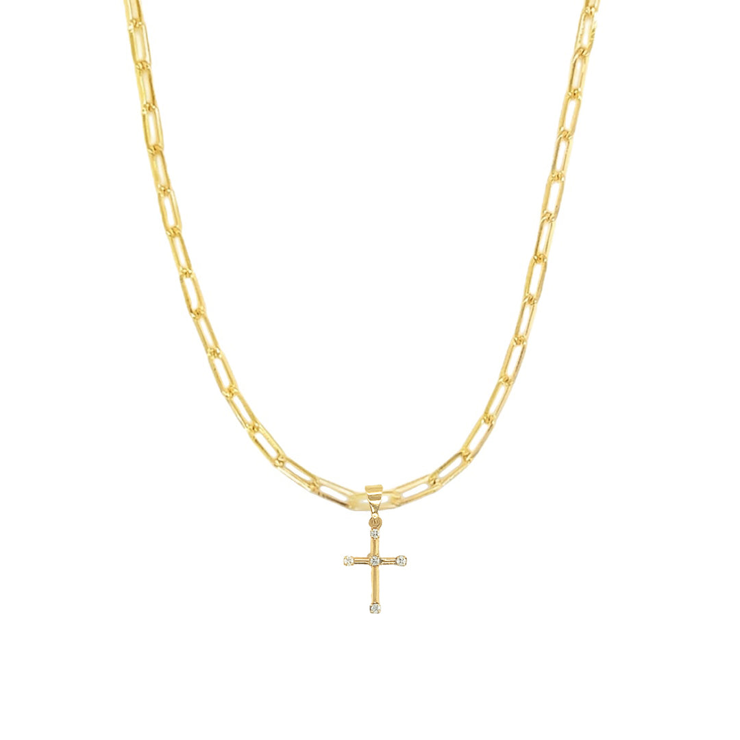 Sade CZ Cross Necklace