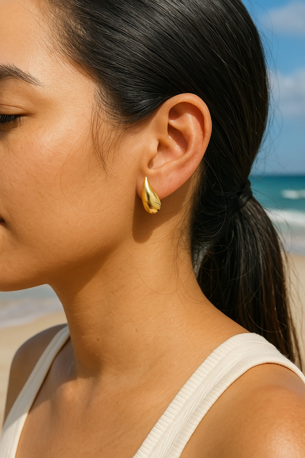 Mya Large Raindrop Earrings