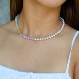 Gianna Gemstone Pearl Necklace