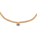 Eva Evil Eye Herringbone Necklace