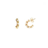 Pearl x Gold Beaded Huggies
