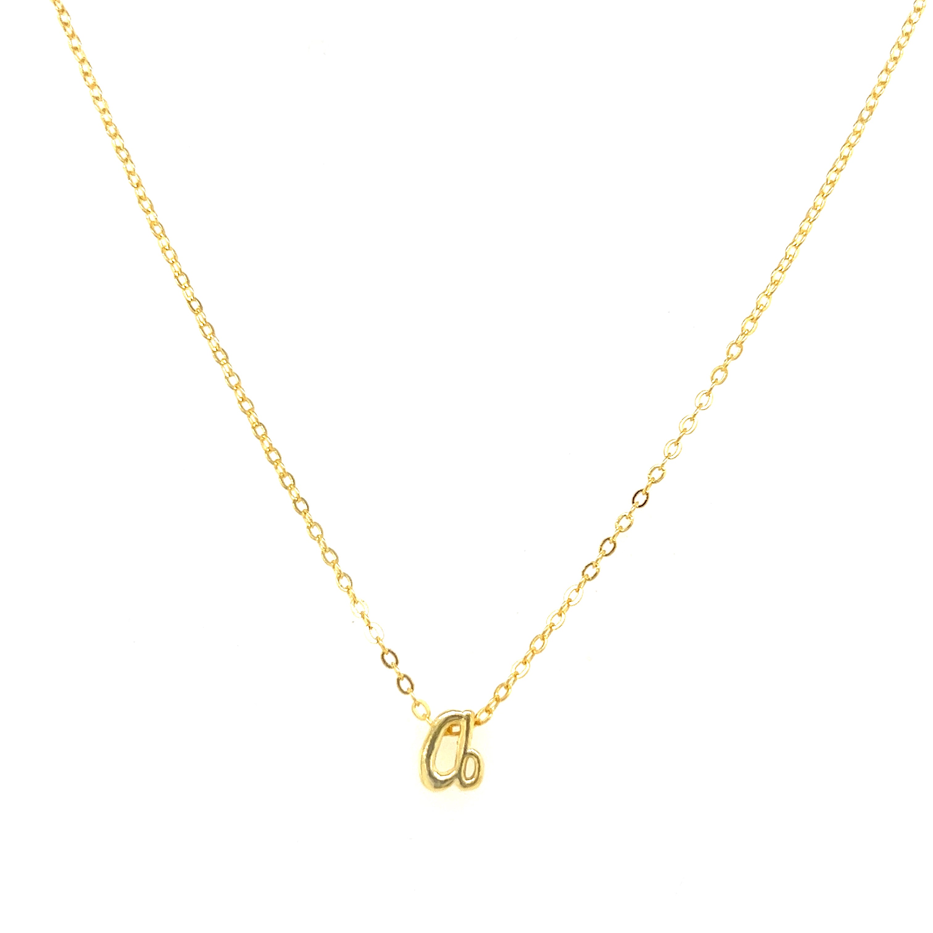 Rhea Script Initial Necklace