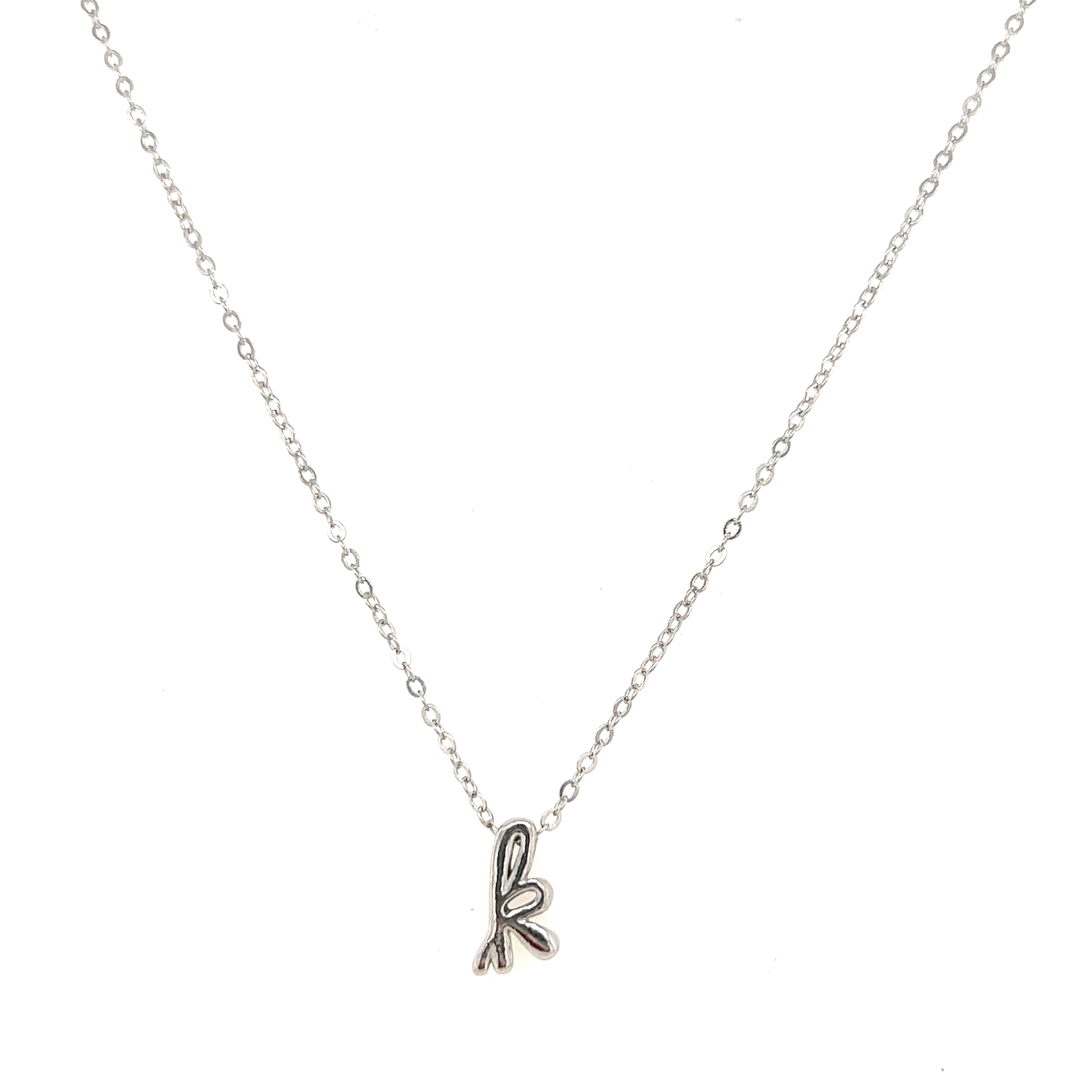 Rhea Script Initial Necklace