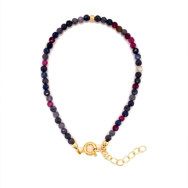 NATURAL GEMSTONE BEADED BRACELET