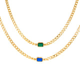 Gwen Gemstone Curb Necklace