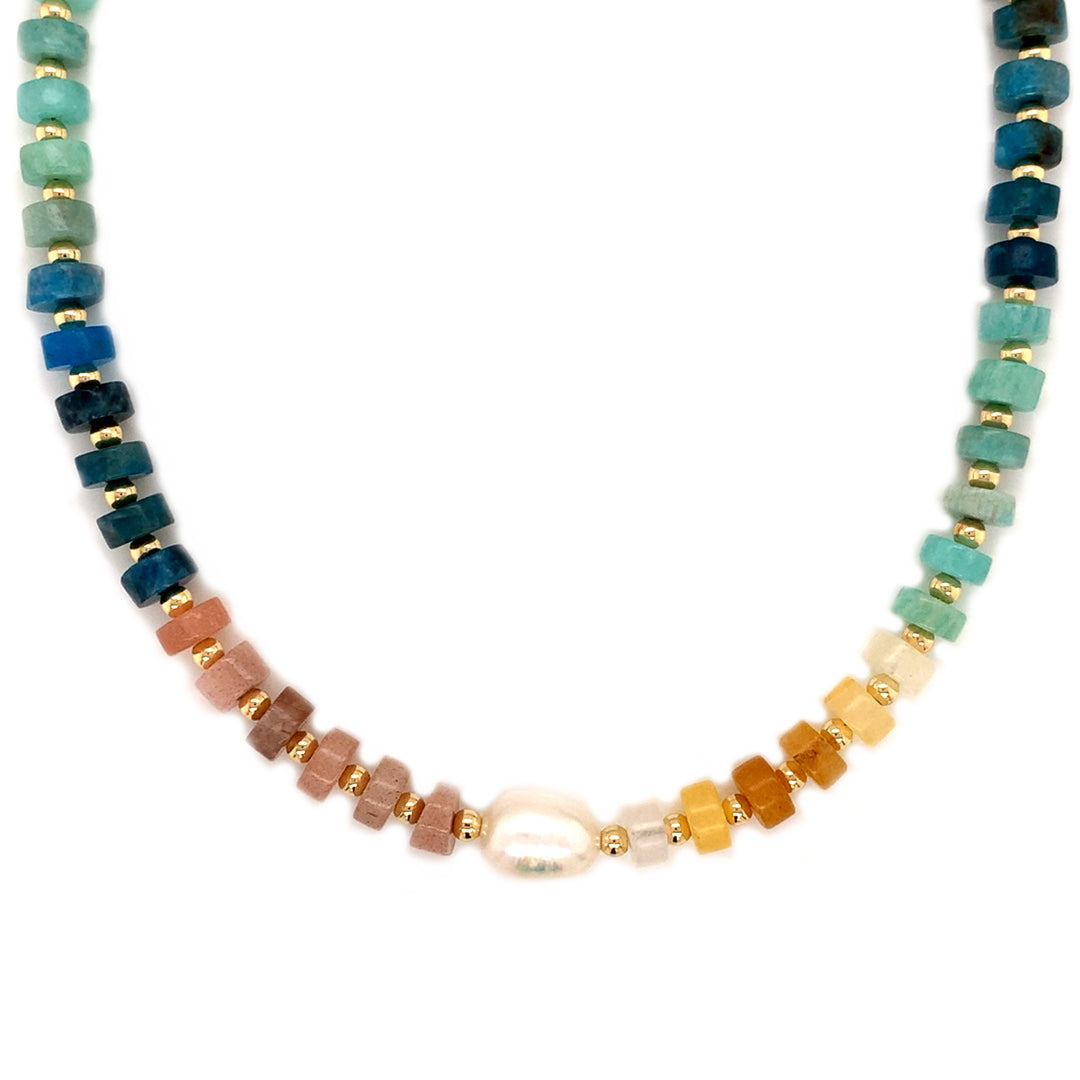 suvarn Five line Multicolor round cut Stone Beads Necklace Crystal Crystal  Necklace Price in India - Buy suvarn Five line Multicolor round cut Stone Beads  Necklace Crystal Crystal Necklace Online at Best
