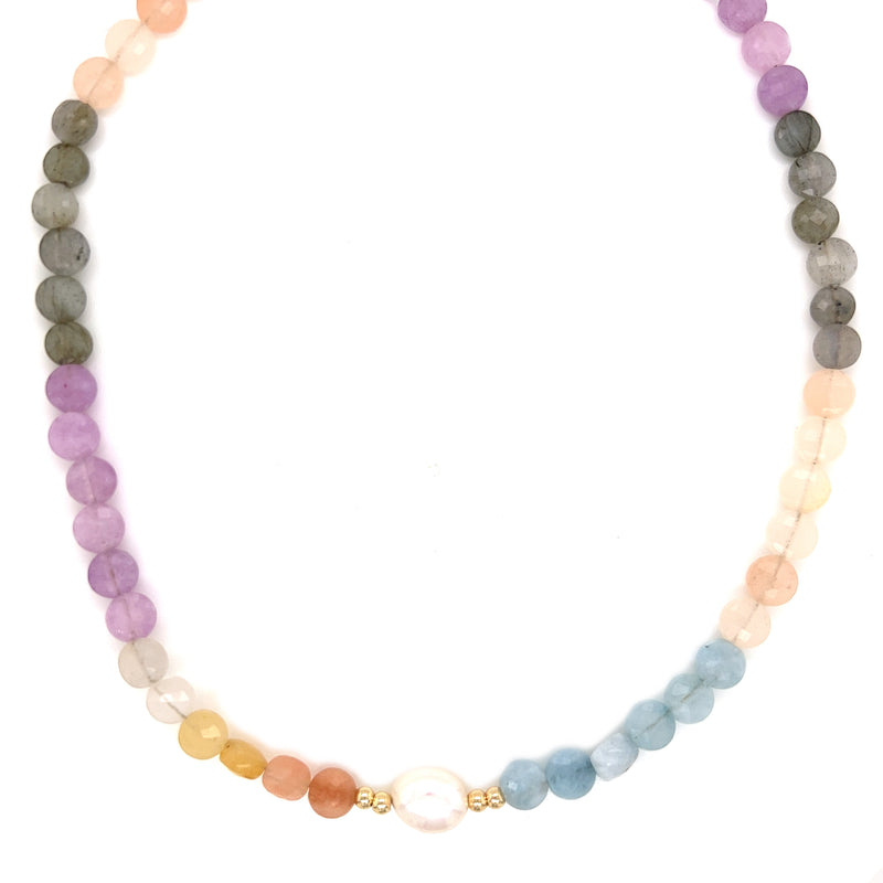 Pearl Gemstone Beaded Necklace