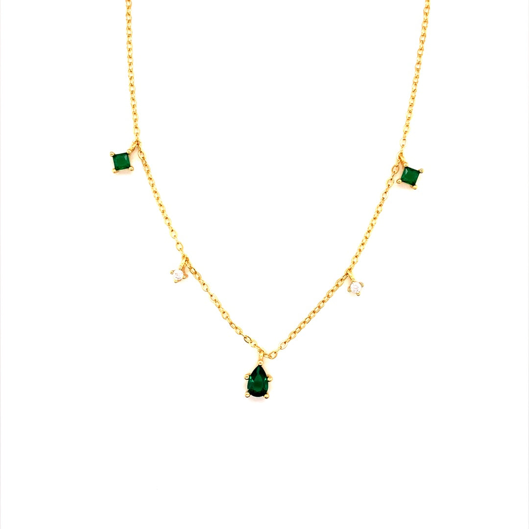 Teardrop Emerald Necklace