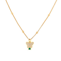 Emmie Emerald Butterfly Necklace