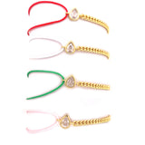 Teardrop CZ Curb Chain Bracelet