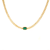 Gwen Gemstone Curb Necklace