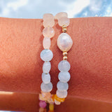 Gemstone Coin Beaded Bracelet