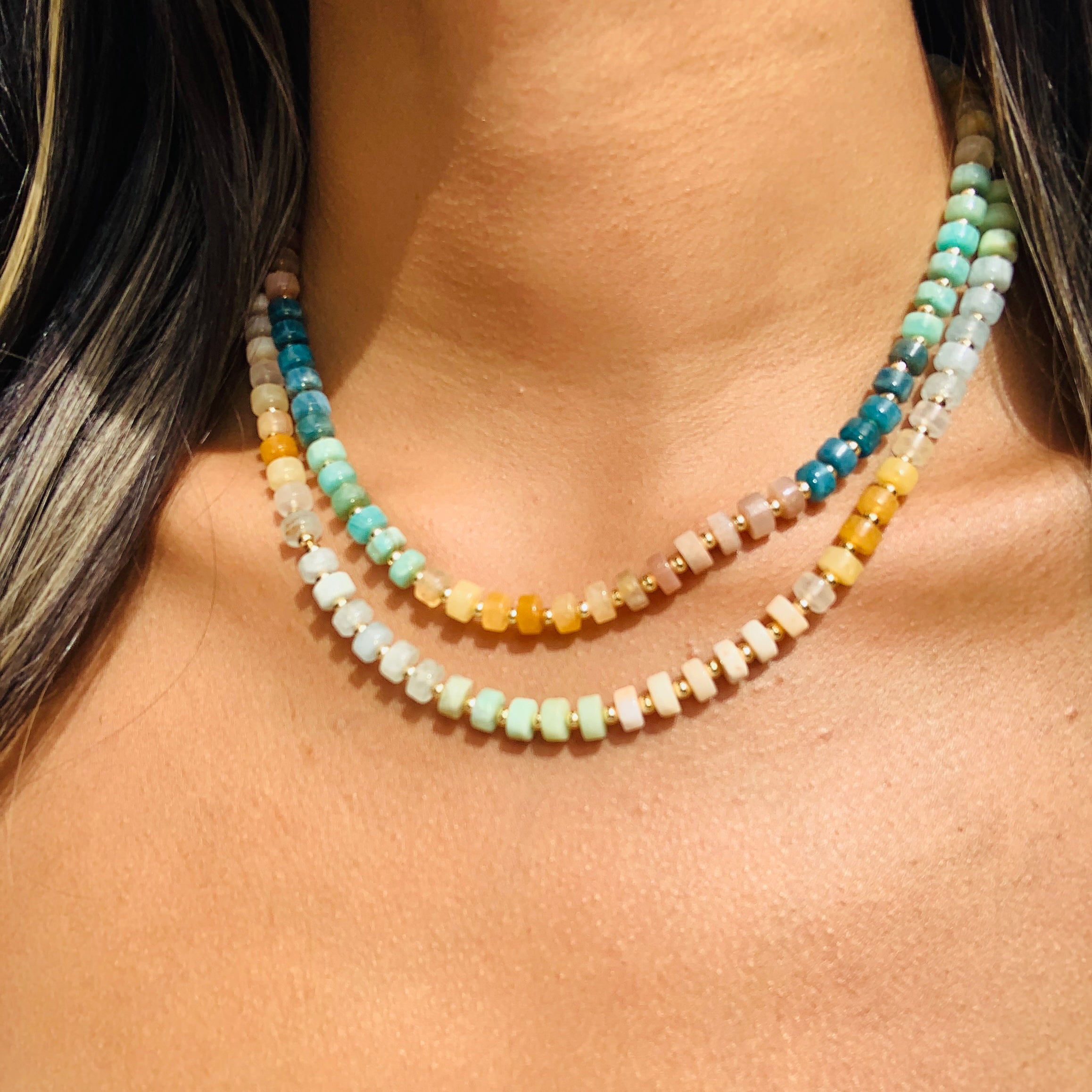 Multi Stone Candy Necklace – YI COLLECTION