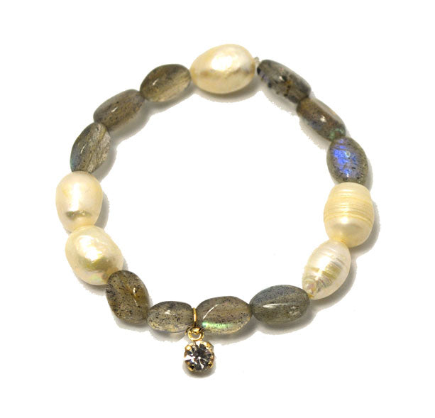 Pearl Labradorite Beaded Bracelet - Mommy and Me Set